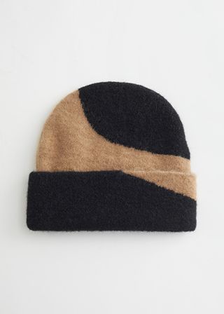 & Other Stories + Fuzzy Colour Block Beanie Hat