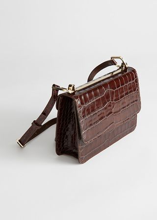 & Other Stories + Croc Leather Crossbody Bag