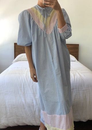 Vintage + Colored Striped House Dress
