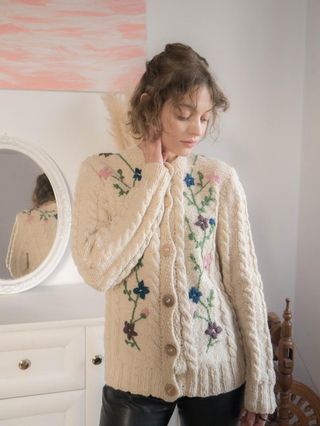 Vintage + Emboridery Vintage Cardigan