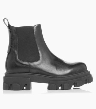 Dune + Padrone Black Extreme Sole Chelsea Boots