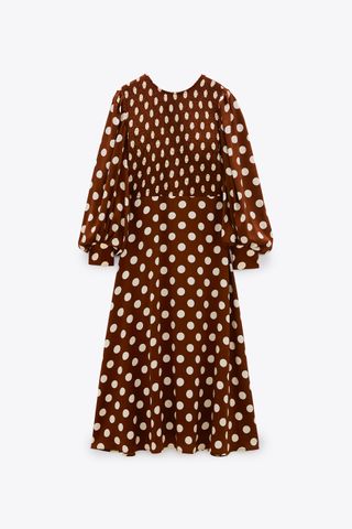 Zara + Polka Dot Midi Dress