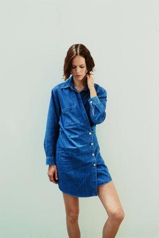 Zara + Denim Wrap Dress