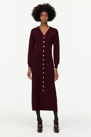 Zara + Limited Edition Buttoned Knit Dress
