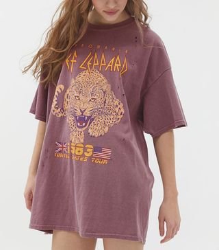 Urban Outfitters + Def Leppard 1983 Tour T-Shirt Dress