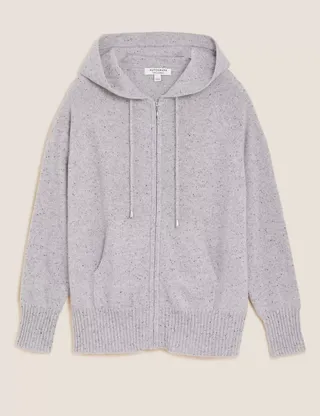 Autograph + Pure Cashmere Textured Relaxed Hoodie