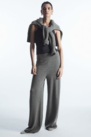 COS + Wide-Leg Pure Cashmere Trousers