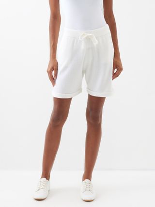 Allude + Cashmere-Knit Shorts