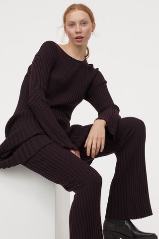 H&M + Rib-Knit Merino Wool Pants