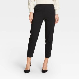 Who What Wear x Target + Modern Pull-On Skinny Ankle Length Trousers