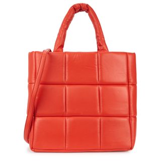 Stand Studio + Assante Red Padded Leather Tote
