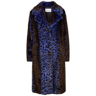 Stand Studio + Fanny Leopard-Print Faux Fur Coat