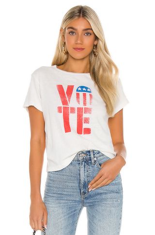 Re/Done + Classic Vote Tee in Vintage White