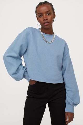 H&M + Cropped Sweatshirt
