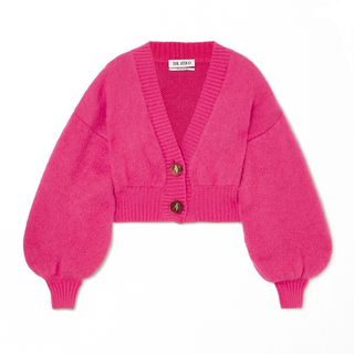 The Attico + Cropped Mohair-Blend Cardigan