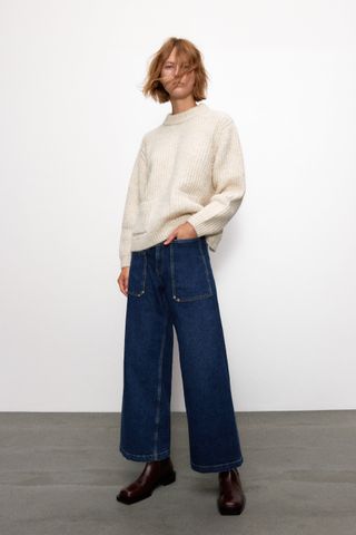 Zara + Pocket Knit Sweater Vest