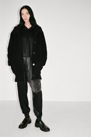 Zara + Fleece Coat