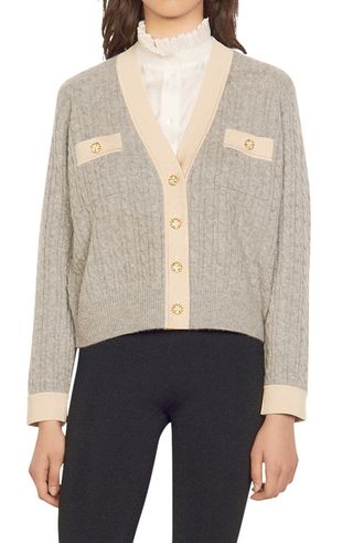 Sandro + Jane Cable Knit Crop Cardigan