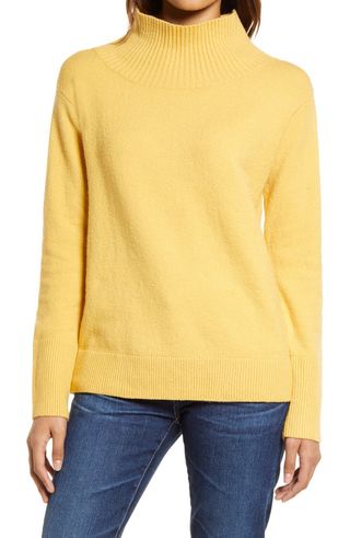 Caslon + Funnel Neck Cotton Blend Sweater