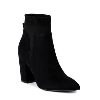 Time and Tru + Heeled Knit Bootie