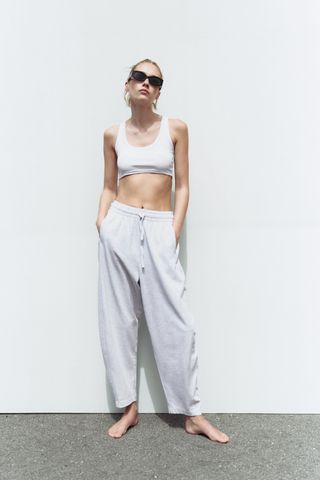 Zara + Tapered Jogging Pants