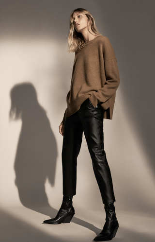 Zara + Faux-Leather Pants