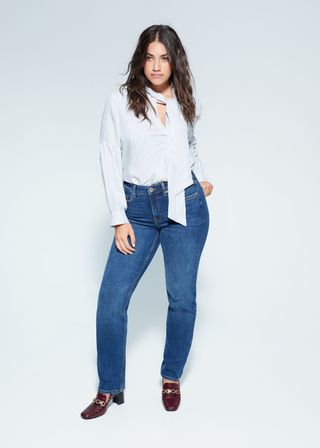 Violeta by Mango + Straight-Fit Jeans