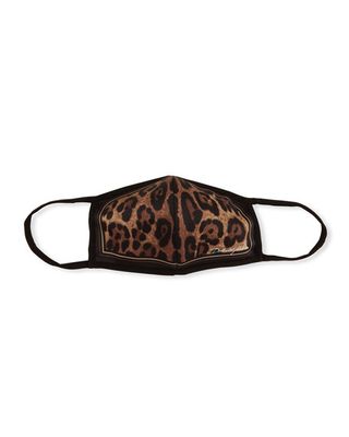 Dolce & Gabbana + Reusable Leopard-Print Cloth Mask Face Covering