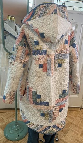 Upcycled Gypsy + Vintage Hand Made Quilt Coat With Hood