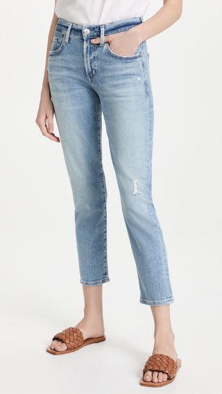 Citizens of Humanity + Ella Mid Rise Slim Crop Jeans