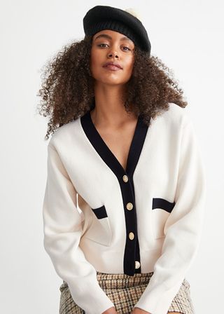 
Other Stories + Cropped Gold Button Cardigan