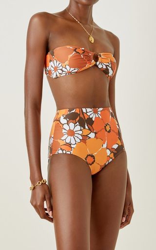 Faithfull the Brand + Malady Ring-Detailed Bandeau Bikini Top