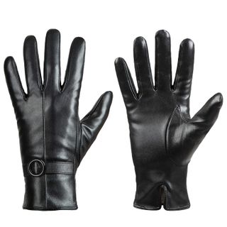 Dsane + Winter Leather Touchscreen Gloves