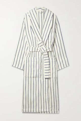 Tekla + Striped Organic Cotton-Terry Robe