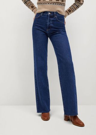 Mango + Wide Leg High Waist Jeans