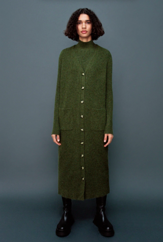 Zara + Ribbed Knit Coat
