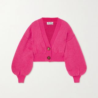 The Attico + Cropped Mohair-Blend Cardigan