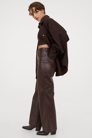 H&M + Faux Leather Pants