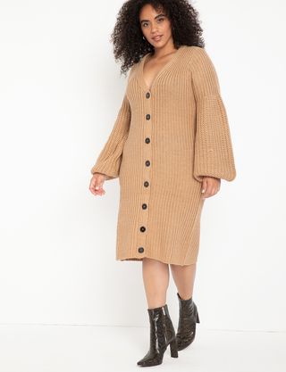 Eloquii + Cardigan Sweater Dress