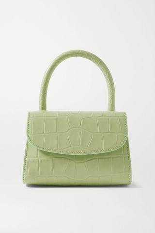 By Far + Croc-Effect Leather Tote