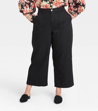 Who What Wear x Target + High-Rise Regular Fit Wide Leg Pants