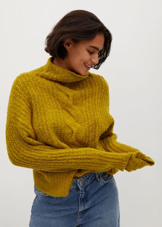 Mango + Cable-Knit Sweater