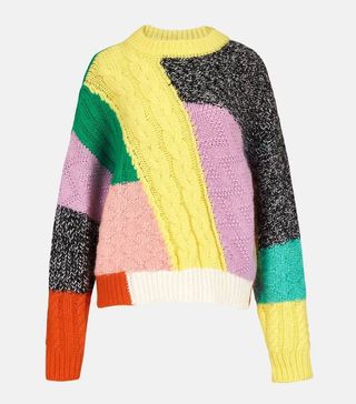 Essentiel Antwerp + Mohair-Blend Patchwork Sweater