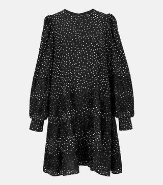 Essentiel Antwerp + Black Lace-Trimmed Mini Dress