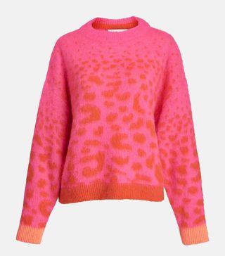 Essentiel Antwerp + Pink Leopard Jacquard Sweater
