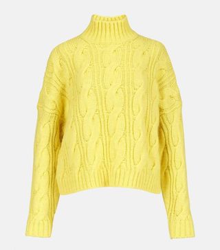 Essentiel Antwerp + Pastel Yellow Cable-Knit Sweater