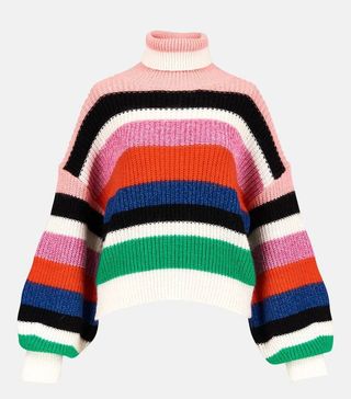 Essentiel Antwerp + Wool-Blend Turtleneck Sweater With Stripes