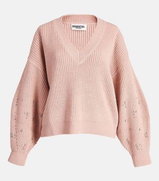 Essentiel Antwerp + Pink Rhinestone-Detailed Sweater