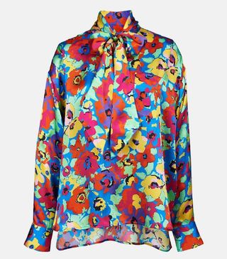 Essentiel Antwerp + Multifloral Silk Bowtie Shirt