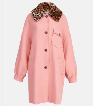 Essentiel Antwerp + Pink Italian Wool Blend Coat